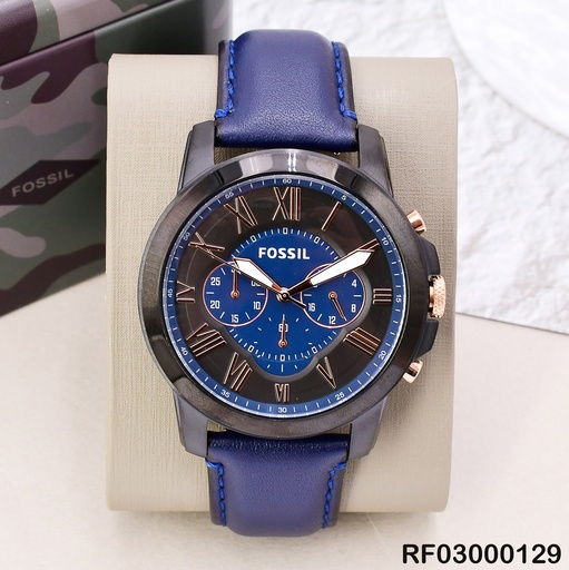 [RF03000129] RELOJ FOSSSIL FAJA CUERO NEGRA/DORADO MOD.FS5061