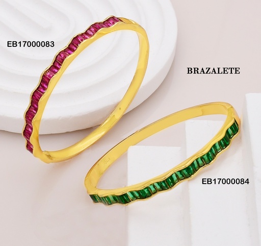 [EB17000084] BRAZALETE ZIRCONIAS VERDE  BE065-10