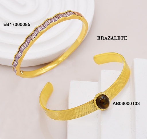 [EB17000085] BRAZALETE ZIRCONIAS LILAS  BE066-10
