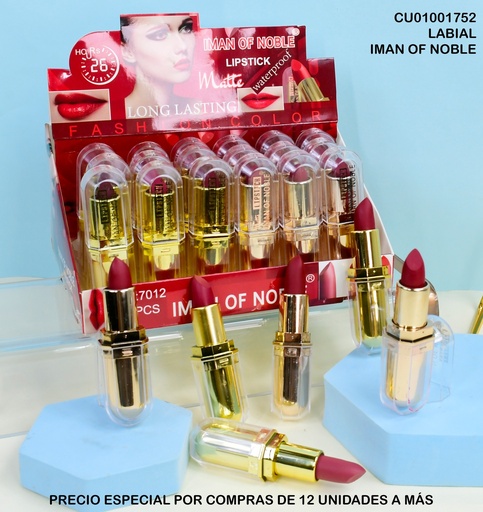 [CU01001752] LABIAL MATTE IMAN OF NOBLE # 7012