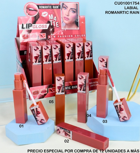 [CU01001754] LABIAL MATTE ROMANTIC RAIN #R736