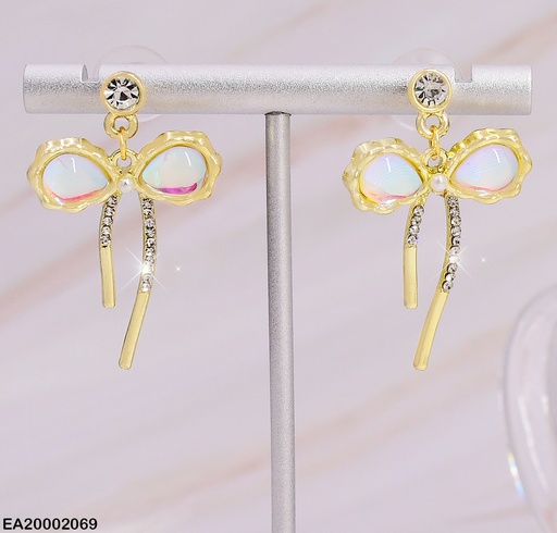 [EA20002069] ARETES COLGAR LAZO CREMA /ROJO EE100-5 (NPE2025)