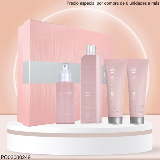 [PO02000249] ESTUCHE PERFUMES PERRY ELLIS 18 4PCS 100/118/90/90ML EDP