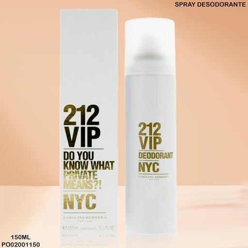 [PO02001150] BODY SPRAY DESODORANTE 212 VIP NYC 150ML CAROLINA HERRERA
