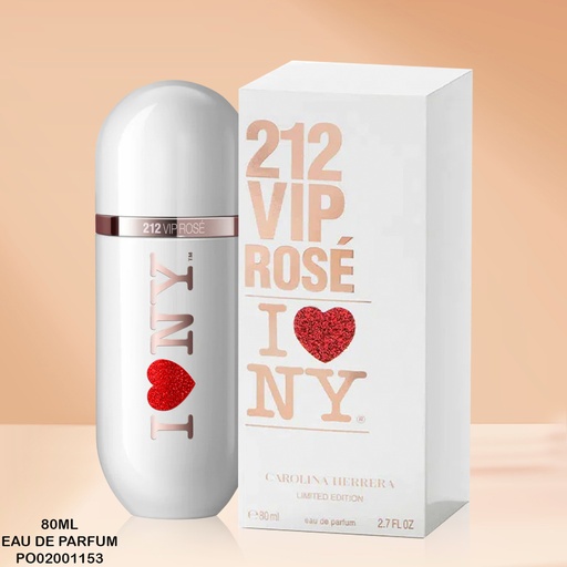 [PO02001153] PERFUME 212 VIP ROSÉ I❤️NY CAROLINA HERRERA 80ML