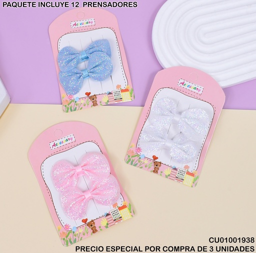 [CU01001938] PAQUETE 5 SET 2 LAZOS COL.SURTIDOS B3948-8