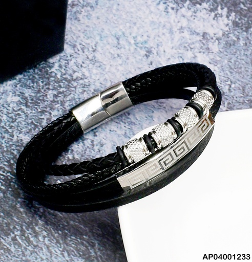 [AP04001233] PULSERA PLATD. 4 LINEAS PLACA G I⬜I⬜I⬜I⬜I # 0815586-005