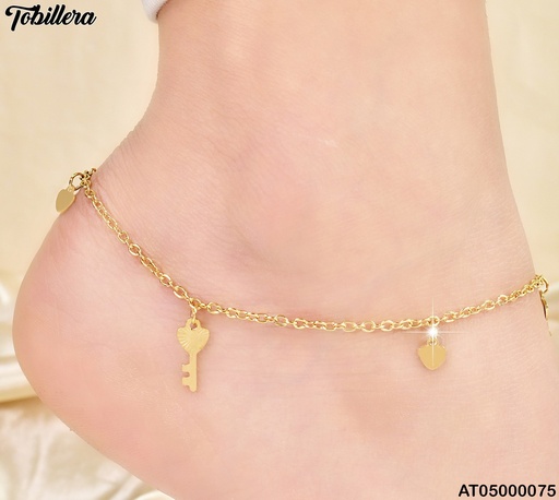 [AT05000075] TOBILLERA LLAVE CORAZON # 012W9999-100