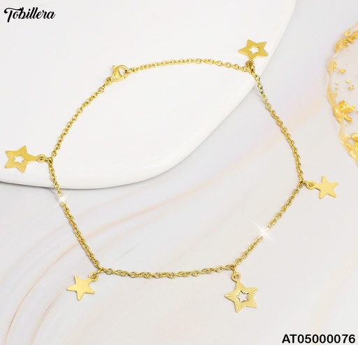 [AT05000076] TOBILLERA ESTRELLAS CROQUIS/PLACA # 012M9999-100