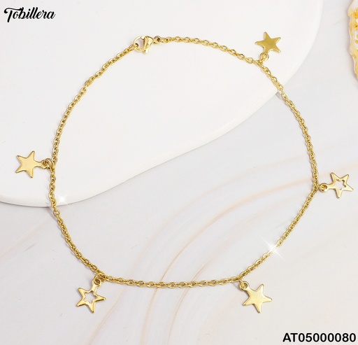 [AT05000080] TOBILLERA ESTRELLA HUECA/PLACA # 012M9999-100