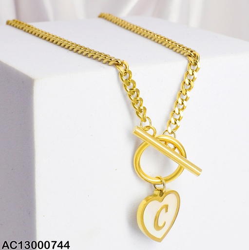 [AC13000744] CADENA MARTILLADA DIJE CORAZON INICIAL (C) 080269C
