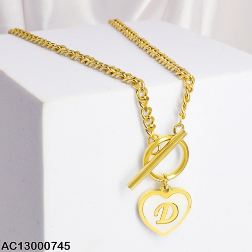 [AC13000745] CADENA MARTILLADA DIJE CORAZON INICIAL (D) 080270D