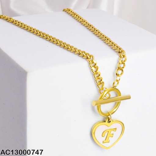 [AC13000747] CADENA MARTILLADA DIJE CORAZON INICIAL (F) 080271F