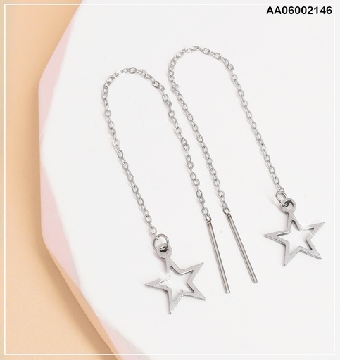 [AA06002146] ARETES PLATD. VIOLADORAS CROQUIS ESTRELLA