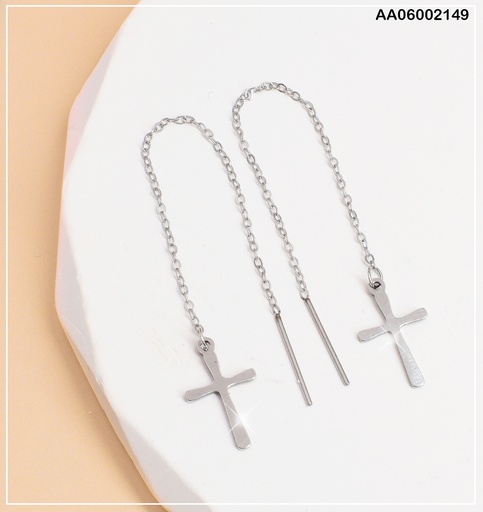 [AA06002149] ARETES PLATD. VIOLADORAS CRUZ
