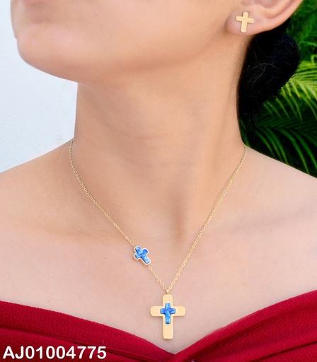 [AJ01004775] JUEGO CRUZ PIEDRA AZUL # 077793-054 (NPE2025)