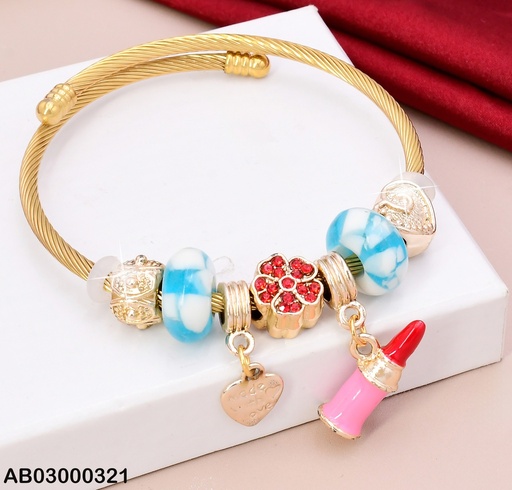 [AB03000321] BRAZALETE DETALLES DIJES:LABIAL/CORAZON/CELESTES A5452
