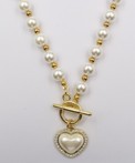 [AC13000731] CADENA PERLAS/PELOTITAS CORAZON CIERRE ∅ CA194-5