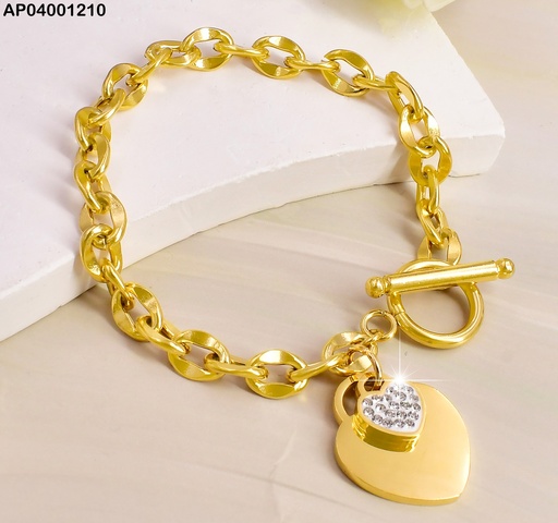 [AP04001210] PULSERA DIJE CORAZON CIERRE T # BA094-45