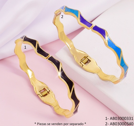 [AB03000331] BRAZALETE ONDULADO AZUL 080696-W25