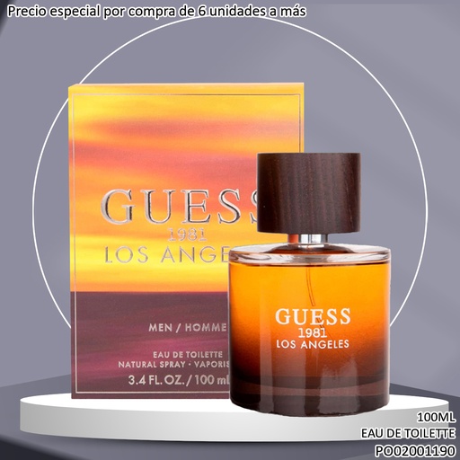 [PO02001190] PERFUME GUESS LOS ANGELES 1981 MEN EDT 100ML