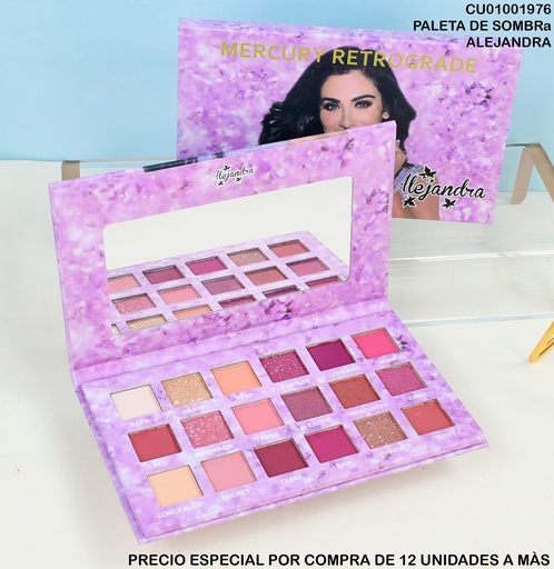 [CU01001976] PALETA SOMBRAS 18 TONOS DISCO ALEJANDRA  # 803
