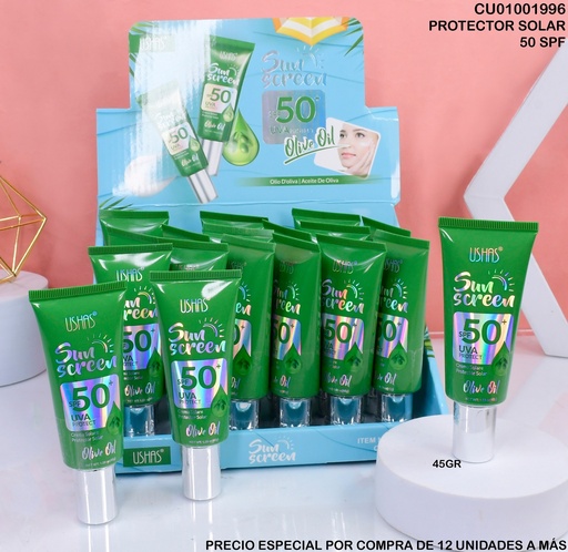 [CU01001996] BLOQUEADOR SOLAR ACEITE OLIVA 50+ USHAS HA350