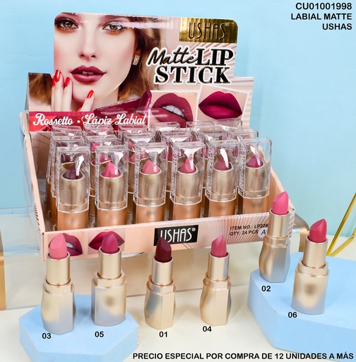 [CU01001998] LABIAL MATTE LIP STICK  SURTD. USHAS LP2286 -A
