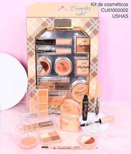 [CU01002002] KIT MAQUILLAJE 10 PCS USHAS CS496