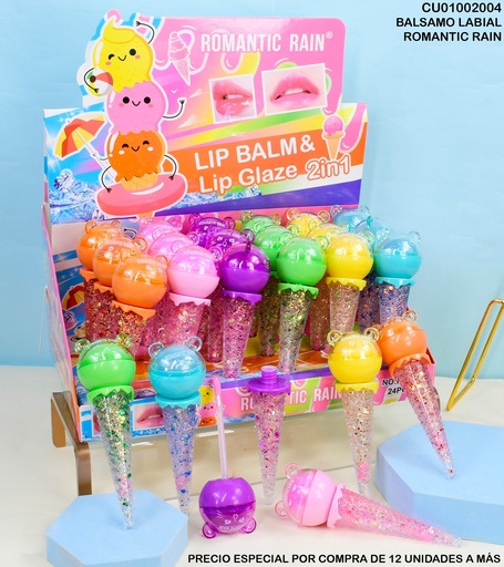 [CU01002004] BRILLO LABIAL BOMBOM ROMANTIC RAIN R0875