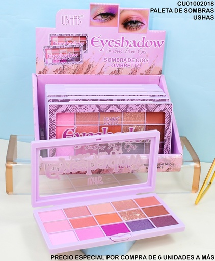 [CU01002018] PALETA 15 TON. SOMBRAS EYESHADOW USHAS ES4224-4