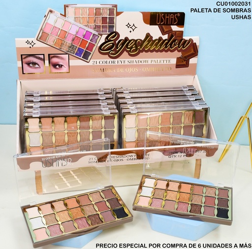 [CU01002031] PALETA DE 21 TONOS DE SOMBRAS USHAS ES4217-2