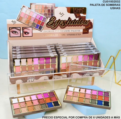 [CU01002032] PALETA DE 21 TONOS DE SOMBRAS USHAS ES4217-4