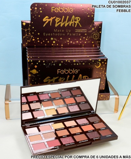 [CU01002037] PALETA 18 TONOS DE SOMBRA STELLAR FEBBLE ES3628-2