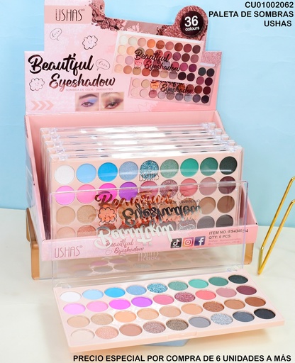 [CU01002062] PALETA 36 TON. SOMBRAS BEAUTILFUL USHAS ES4346-4