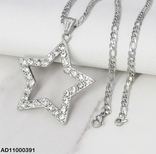 [AD11000391] DIJE PLAT.CROQUI GRANDE ESTRELLA C/ZIRCONIAS 080685