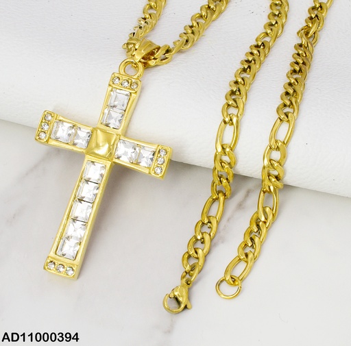 [AD11000394] DIJE CRUZ GRANDE ZIRCONIAS CUADROS 080667