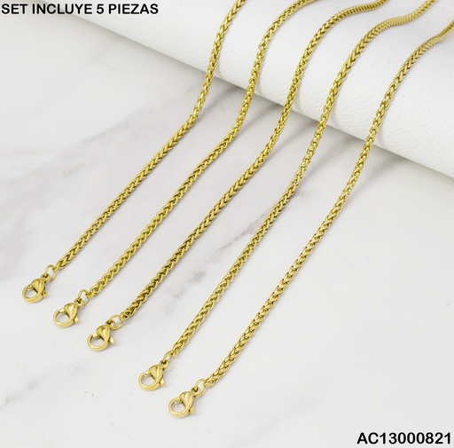 [AC13000821] PAQUETE 5 CADENAS DORADAS 2N2002960-G029