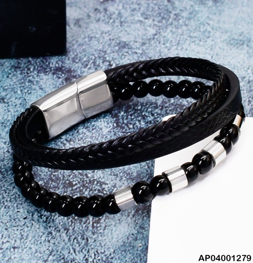 [AP04001279] PULSERA PLATD. 3 LINEAS OO⬜OO⬜OO 080918-W148