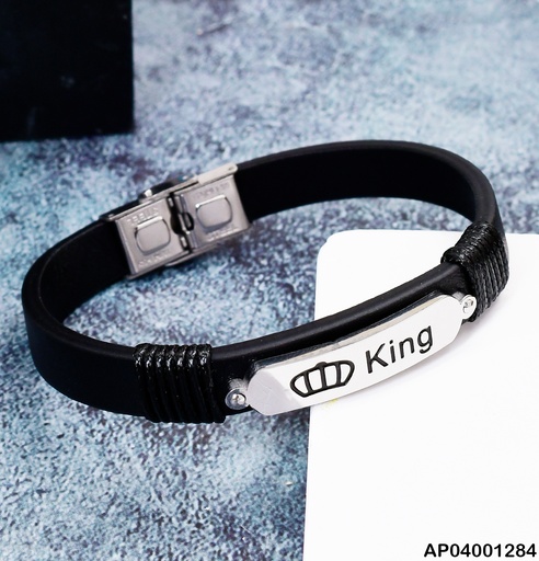 [AP04001284] PULSERA PLATD. PLACA KING 081629-164