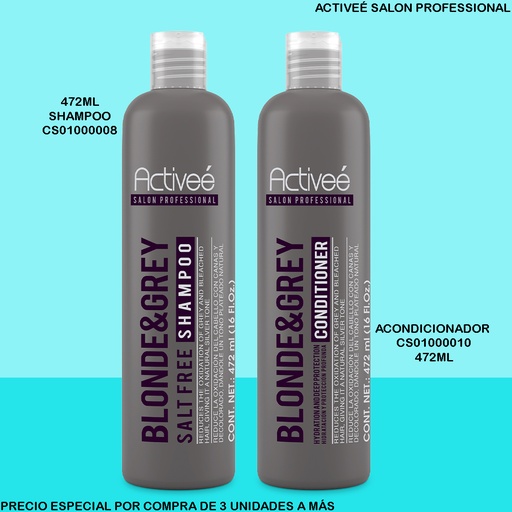 [CS01000008] SHAMPOO ACTIVE BLONDE&GREY 16OZ