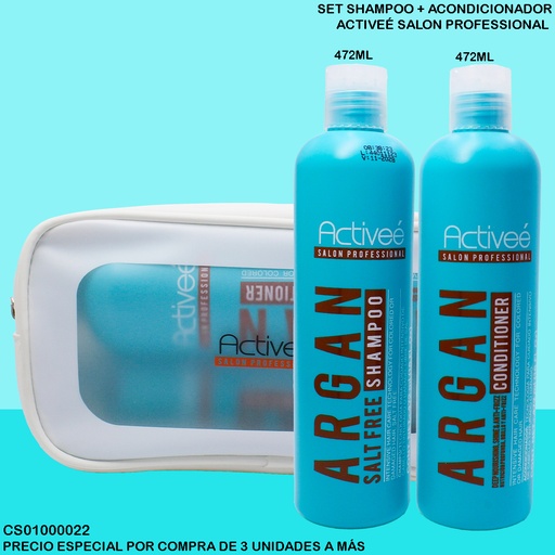 [CS01000022] SET ACTIVEE SHAMPOO + ACOND. 16OZ ARGAN