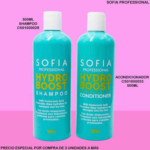 [CS01000033] ACONDICIONADOR HYDRO 500ML SOFIA PROFESIONAL