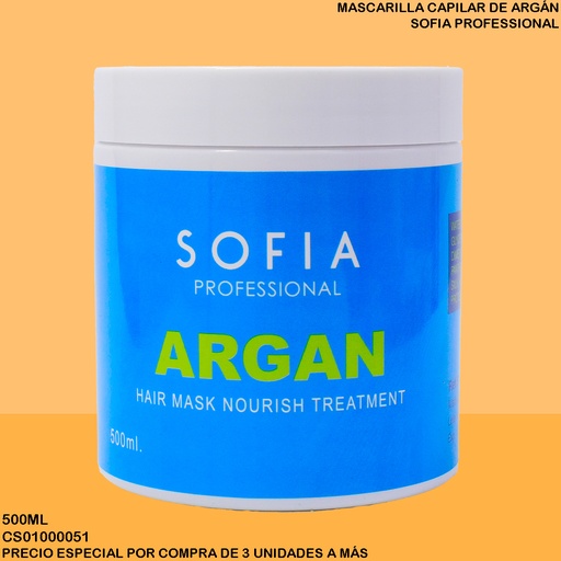 [CS01000051] TRATAMIENTO ARGAN 500ML SOFIA PROFESIONAL.