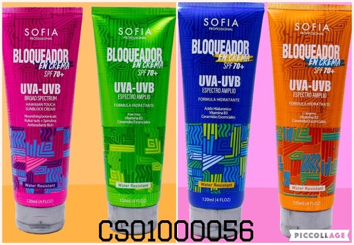 [CS01000056] BLOQUEADOR EN CREMA (70+) 120ML SOFIA SURTD.
