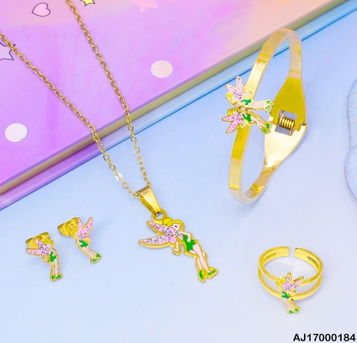 [AJ17000184] JUEGO TINKER BELL ALAS ROSAS C/BRAZALETE-ANILLO 080761