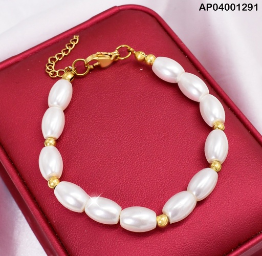 [AP04001291] PULSERA () BLANCA PELOTA DORD. 6B3001949-908