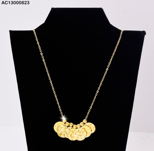 [AC13000823] CADENA DIJES COLGANTES 7 PLACAS RD.C/PELOTITAS CA221
