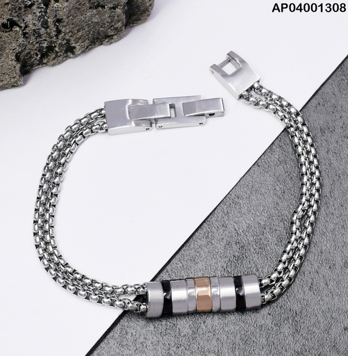 [AP04001308] PULSERA III NEGRO DORADO III 081645-W177