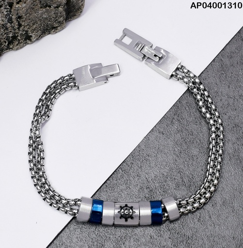 [AP04001310] PULSERA PLATD. III TIMON III AZUL 081647-W177